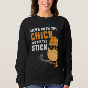 Knoeien met het kuiken krijg je de stick veld hock trui