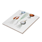  knoflook-achtige afdruk tegeltje (Zijkant)