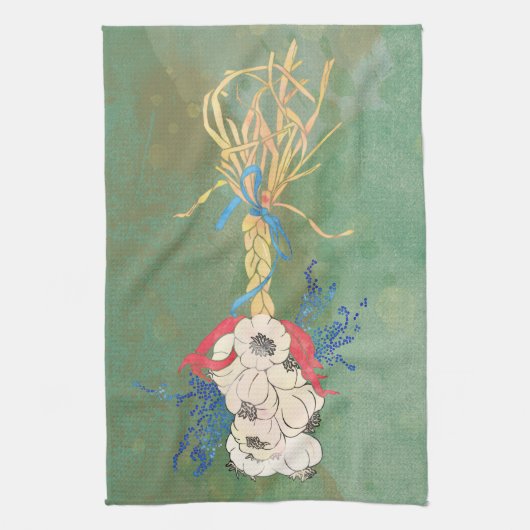 Knoflook Braid Tea Towel Theedoek (Verticaal)