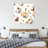 knoflook canvas afdruk (Insitu (Slaapkamer))