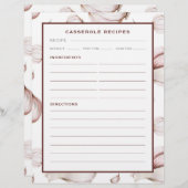 Knoflook | Eenvoudig wit | Casserole Recipe Page (Voorkant / Achterkant)