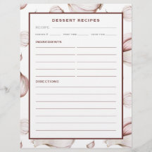 Knoflook | Eenvoudig wit | Pagina Ontvanger desser