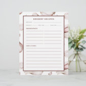 Knoflook | Eenvoudig wit | Pagina Ontvanger desser (Staand voorkant)