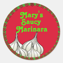 Knoflook en Italiaans Kleuren Inblikken Label Stic