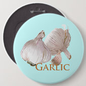 Knoflook en knoflook ronde button 6,0 cm (Voorkant /achterkant)