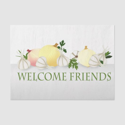 Knoflook en uien keuken ontkoppeling tissuepapier (Voorkant)