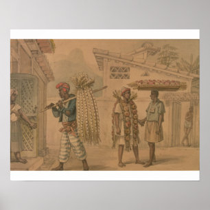 Knoflook en uifselaars, 1826 (m/c op papier) poster