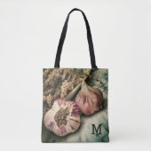 Knoflook/Foodie aangepaste monogram zakken Tote Bag (Voorkant)