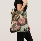 Knoflook/Foodie aangepaste monogram zakken Tote Bag (Dichtbij)
