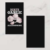 Knoflook Haters Alliumphobic Alliumphobes Visitekaartje (Voorkant / Achterkant)