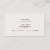 Knoflook Italiaans of Grieks Catering Chef 3 Visitekaartje (Achterkant)