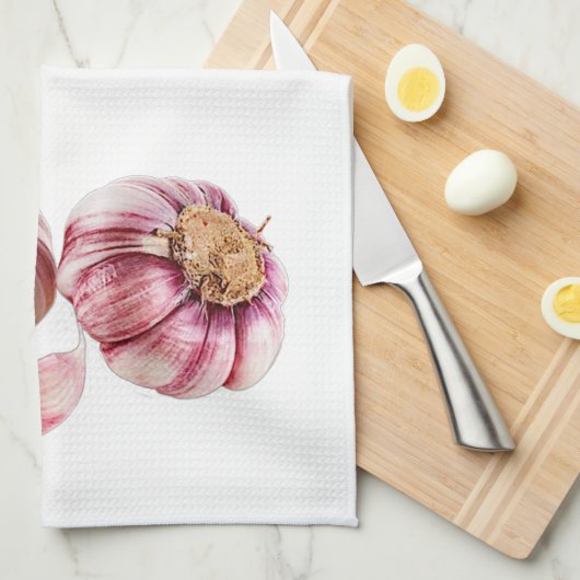 'Knoflook' keukenhanddoek (Quarter Fold)