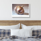 Knoflook klassieke plantaardige stilleven olieverf canvas afdruk (Insitu (Slaapkamer))