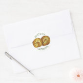 Knoflook knopen Broodje Italiaans eten gebakken do Ronde Sticker (Envelop)
