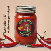 Knoflook-label Ronde Sticker