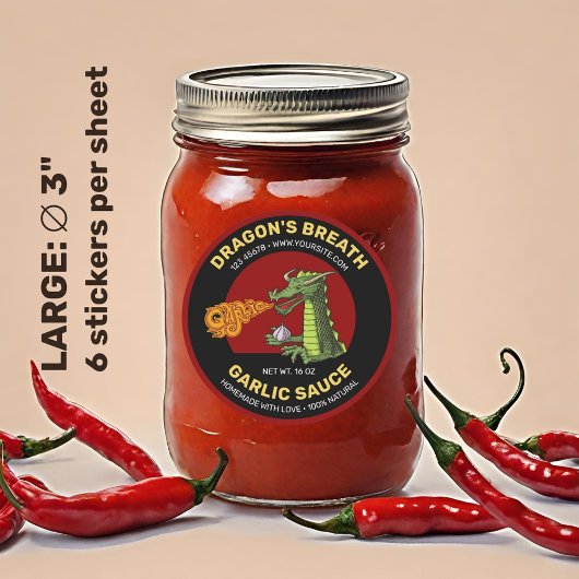 Knoflook-label Ronde Sticker