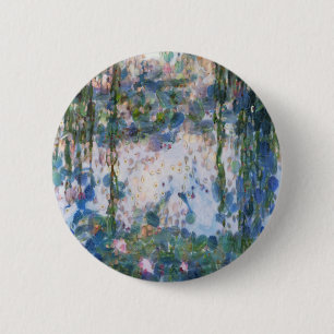 Knoflook Lilies Water Lilies Fine Art Spoof Ronde Button 5,7 Cm