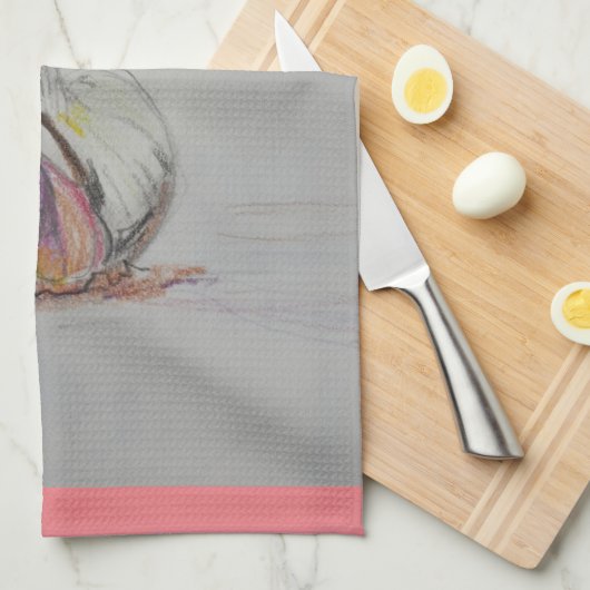 Knoflook Lovers Kitchen Towel Theedoek (Quarter Fold)