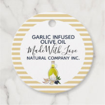 Knoflook Olijfolie zelfgemaakte producten label