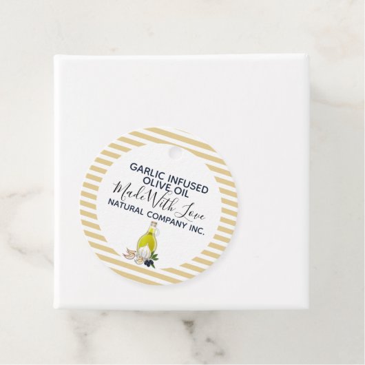 Knoflook Olijfolie zelfgemaakte producten label (In situ)