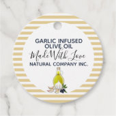 Knoflook Olijfolie zelfgemaakte producten label (Voorkant)
