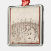 Knoflook oogsten metalen ornament (Links)