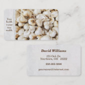 Knoflook op het Visitekaartje van de markt (Voorkant / Achterkant)