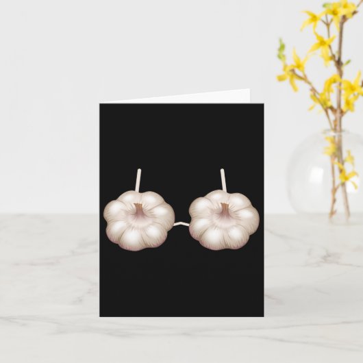 Knoflook Outfit BH Grappige Halloween Kostuum Vrou Kaart (Gele Bloem)