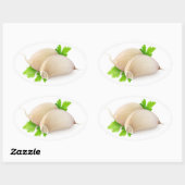 Knoflook Ovale Sticker (Vel)