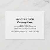 Knoflook portret collage schilderkunst visitekaartje (Achterkant)