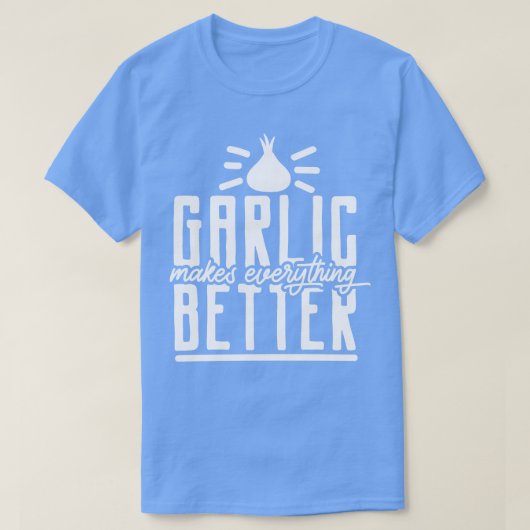 Knoflook teentjes koken t-shirt (Design voorkant)