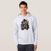 Knoflook Vampier Jager — Retro Halloween Krijger Hoodie (Voorkant volledig)