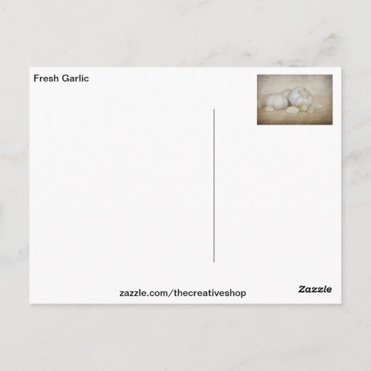 Knoflook, vers briefkaart (Achterkant)