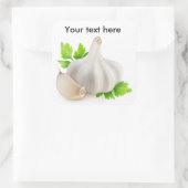 Knoflook Vierkante Sticker (Tas)