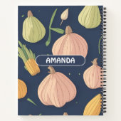 Knoflook Waterverf Kleurrijk Gepersonaliseerd Patr Notitieboek (Achterkant)