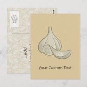 Knoflook Woodcut Icon Briefkaart (Voorkant / Achterkant)