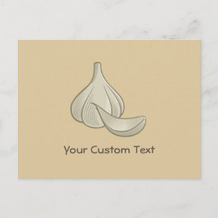 Knoflook Woodcut Icon Briefkaart