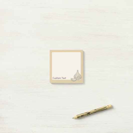 Knoflook Woodcut Icon Post-it® Notes (Op bureau)