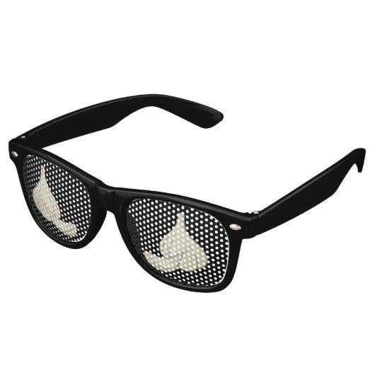 Knoflook Woodcut Icon Retro Zonnebril (Gekanteld)