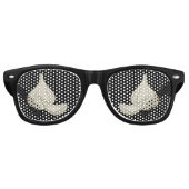 Knoflook Woodcut Icon Retro Zonnebril (Voorkant)