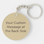 Knoflook Woodcut Icon Sleutelhanger (Achterkant)