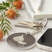 Knoflook Woodcut Icon Sleutelhanger (Voorkant Rechts)