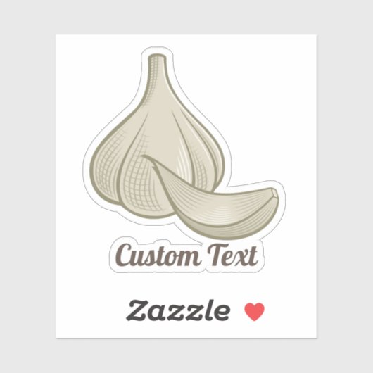 Knoflook Woodcut Icon Sticker (Vel)