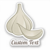 Knoflook Woodcut Icon Sticker (Voorkant)