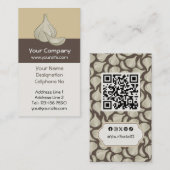 Knoflook Woodcut Icon Visitekaartje (Voorkant / Achterkant)