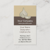 Knoflook Woodcut Icon Visitekaartje (Voorkant)