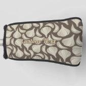 Knoflook Woodcut Pattern Golf Head Hoesje Golfheadcover (Voorkant)