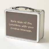 Knoflook Woodcut Pattern Metal Lunch Box (Achterkant)