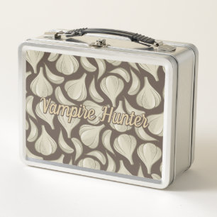 Knoflook Woodcut Pattern Metal Lunch Box