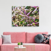 Knoflookbloem cellulaire Abstracte muurkunst Canvas Afdruk (Insitu (Woonkamer))